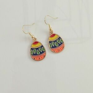 Colorful Egg-Shaped Drop Earrings - Multicolor